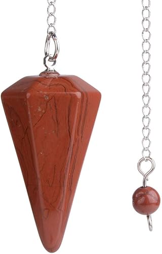 Justinstones - Dije de piedras preciosas con cristales de roca hexagonales en punta reiki chakra