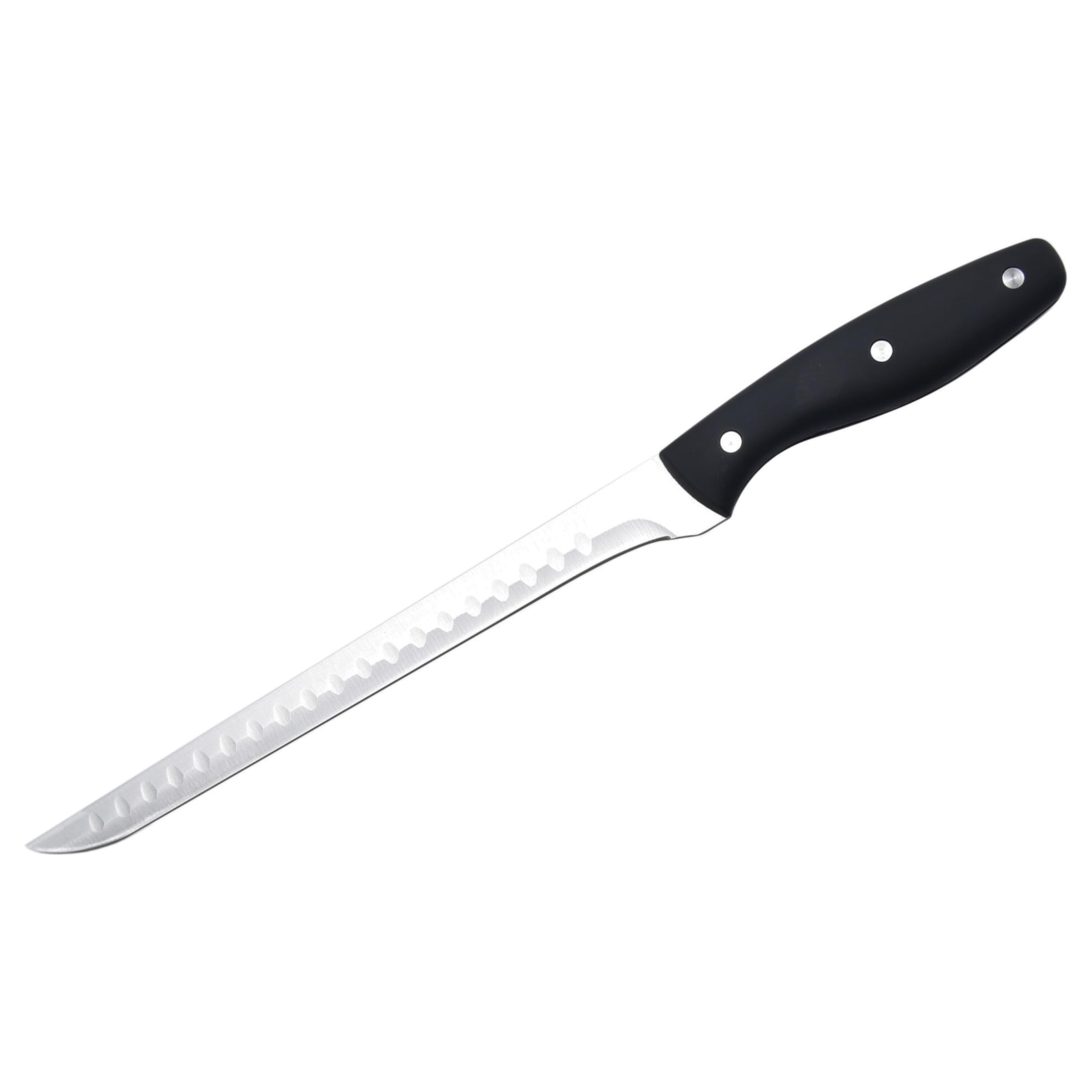 Nerthus FIJ 953 set support jambon acier inoxydable avec base antidérapante et couteau à jambon pour couper jambon et palette