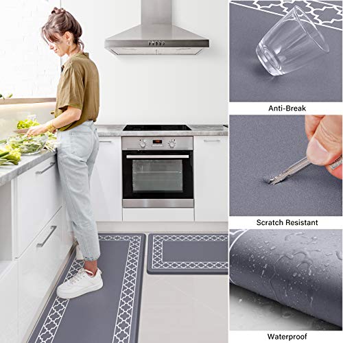 LuxStep Kitchen Mat Set of 2 Anti Fatigue Mat, Non Slip Kitchen Rugs and Mats Waterproof Memory Foam Kitchen Rug… - Image 4
