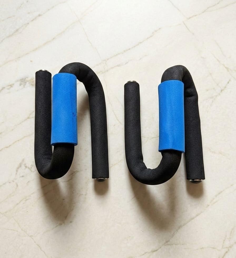 PowerForge Push Up Bar, S-Shape Ergonomic Design, Anti-Skid, Foam Grip Handles, Home Gym Workout, Set of 2-image-21