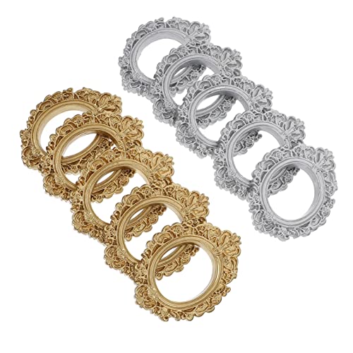 10 Stück Mini Bilderrahmen Aus Kunstharz | Goldene Ovale Fotorahmen Für DIY & Deko | Puppenhaus & Handyhüllen