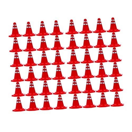 Healifty Realistic Road Cones Set 60pcs Small Road Cones for Practice Simulation Play