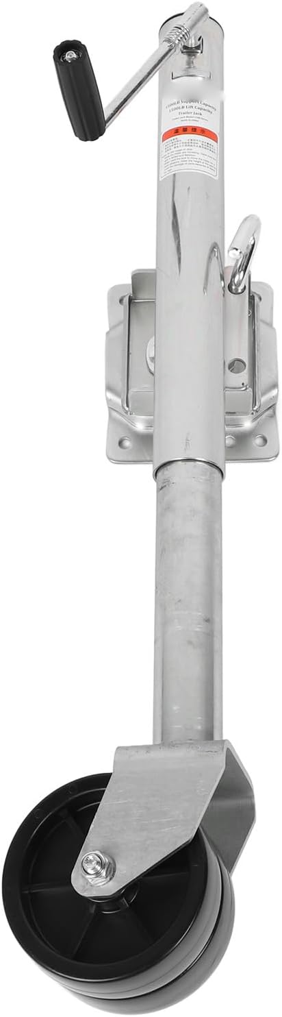 Generic Trailer Jack, Trailer Jack Wheel 1500lbs Capacity Galvanized Steel Trailer Jack Stand for ATV RV UTV Yacht (Folding Handle Type), Genericv0e784yrt9-12