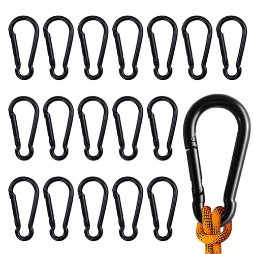 20 Pcs Small Carabiner Clips - M4 Mini Locking Snap Hooks, Durable Aluminum Alloy Caribeana Clips for Camping, Hiking, Fishing, Traveling, Secure Keychain & Backpack Attachment