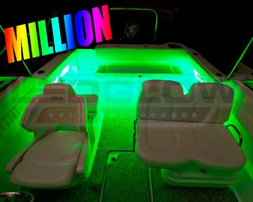 Amazon.co.jp: LEDGlow 12個 ミリオンカラー LED ボート マリン デッキ