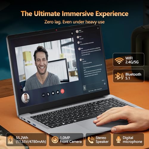 Image of Laptop, AMD Ryzen 5 5500U Gaming Laptop, 15.6 Inch Laptop Computer with 16GB RAM 1TB SSD, AMD Radeon Lap top PC, Laptops with Backlit Keyboard, 1080P FHD, 55.2Wh Battery, Type-C, HDMI, Win 11 Pro