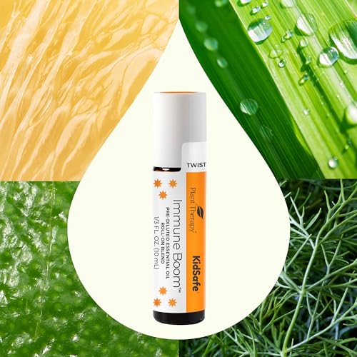 Plant Therapy Immune Boom KidSafe Essential Oil Blend Pre-Diluted Roll-On 10 mL (1/3 oz) 100% Pure, Therapeutic Grade