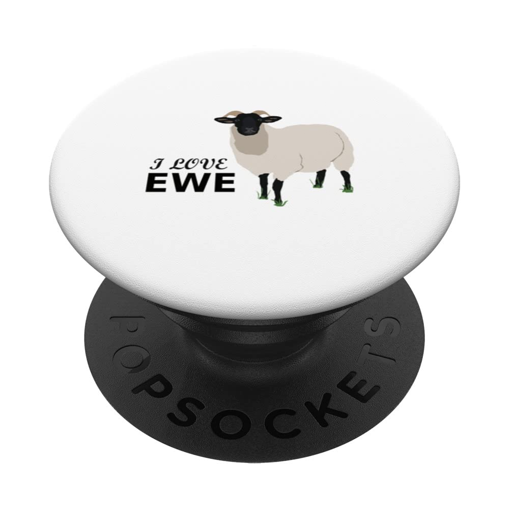 I Love Ewe Sheep PopSockets Swappable PopGrip