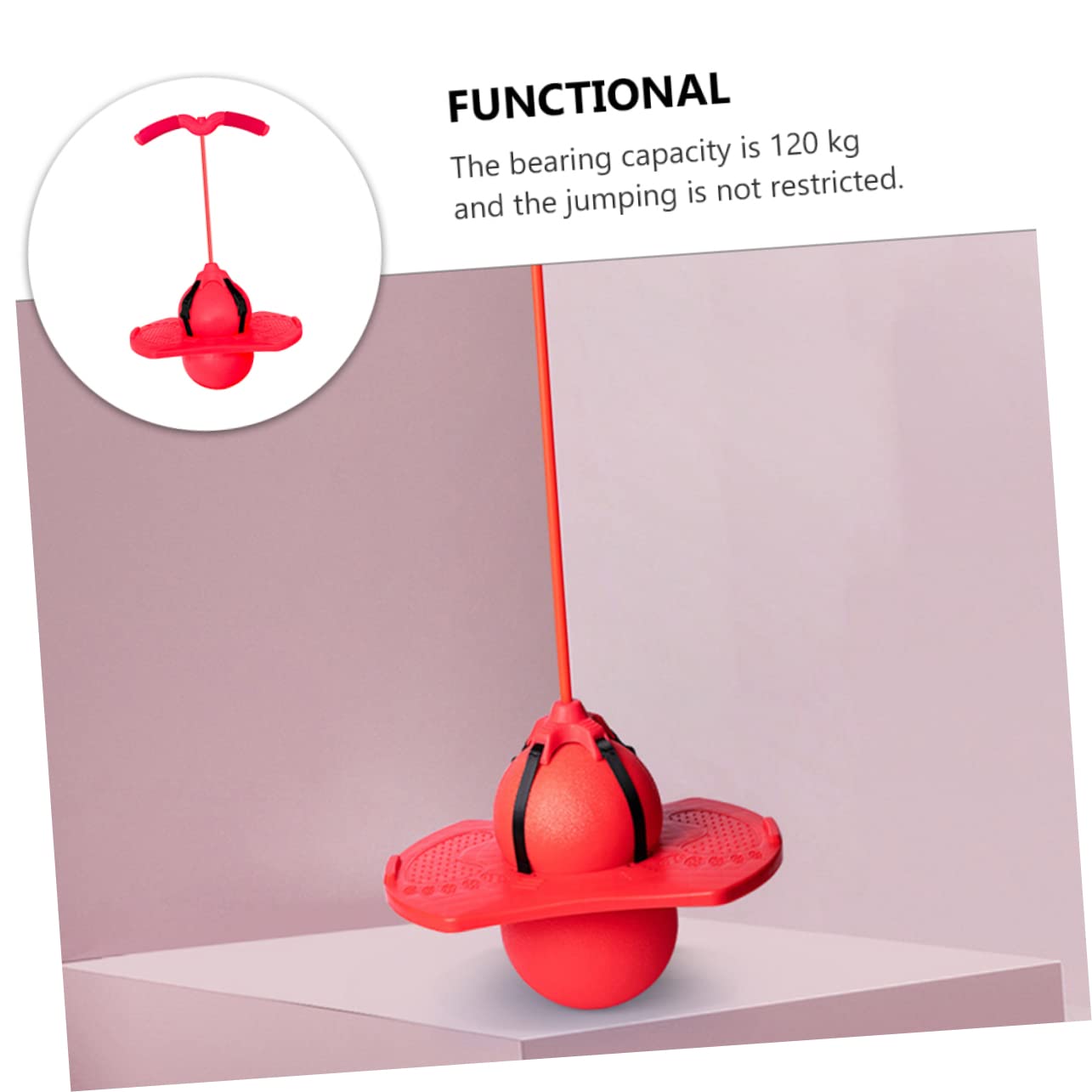 MONDO Toys-Stitch Jumping Ball Kangaroo-26092, Colour Orange, Diameter 50 cm, 26092