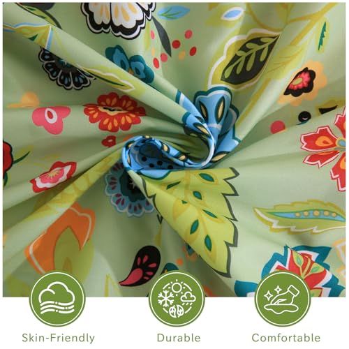 Image of Bedlifes Floral Pattern Bed Sheet Set King Size, 18-24 inch Extra Deep Pocket | Ultra Soft Microfiber, Breathable & Silky, OEKO-TEX Certified, Easy-Care Machine Washable, 4PCS, All-Season Spring Bedding