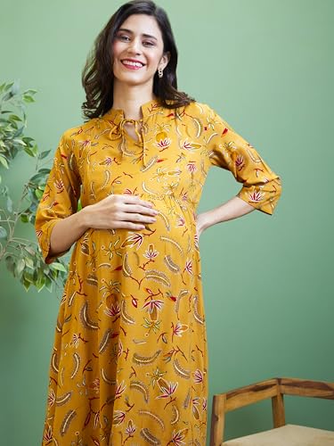 Image of AV2 Women's Rayon Relaxed Fit A Line Maternity Wear
