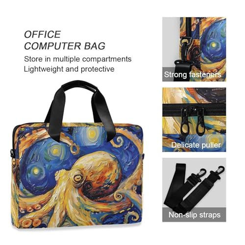 ALAZA Octopus Starry Sky Funda Maletín para Laptop 13-15.6" miniatura 5
