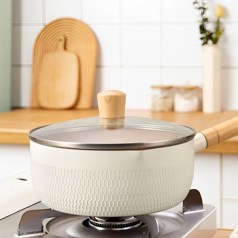 White Household Malachite Ceramic Milk Pot with Non stick Properties