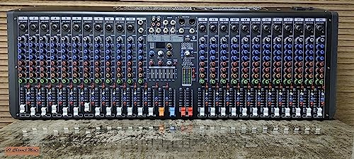 Image of kh Professional Channel Audio Mixer, 23 Mono & 1 Stereo Channel, Mixing Console and Two Aux Paths w /USB Audio Interface, BT Function, 16 DSP Effects, 7-Band EQ, For Studio, Stage (24 Channel)