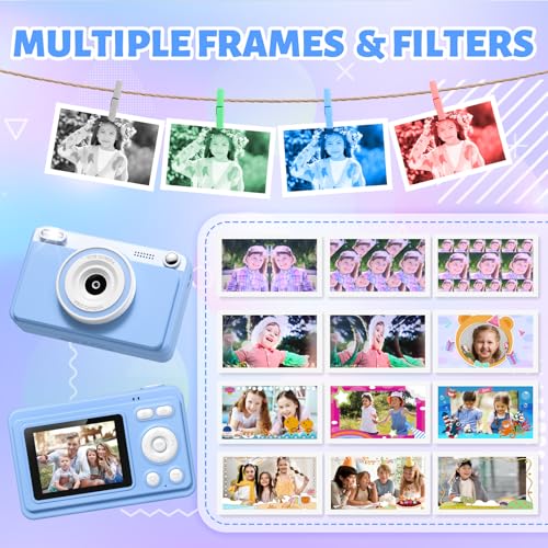 GREENKINDER Kids Camera Instant Print, 1080P Instant Camera for Kids with 5 Rolls Print Paper & 32GB Card, Kids Digital Cameras Christmas Birthday Toddler Boys Gifts for Girls Toys Age 3-12 - Image 2