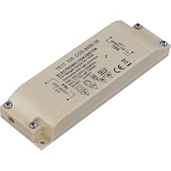 Transmedia Transformador halógeno 230/12V/35-105W, protección contra sobrecarga, fusible de temperatura, no regulable, delgado 123 x 39 x 18 cm, LT2-2L