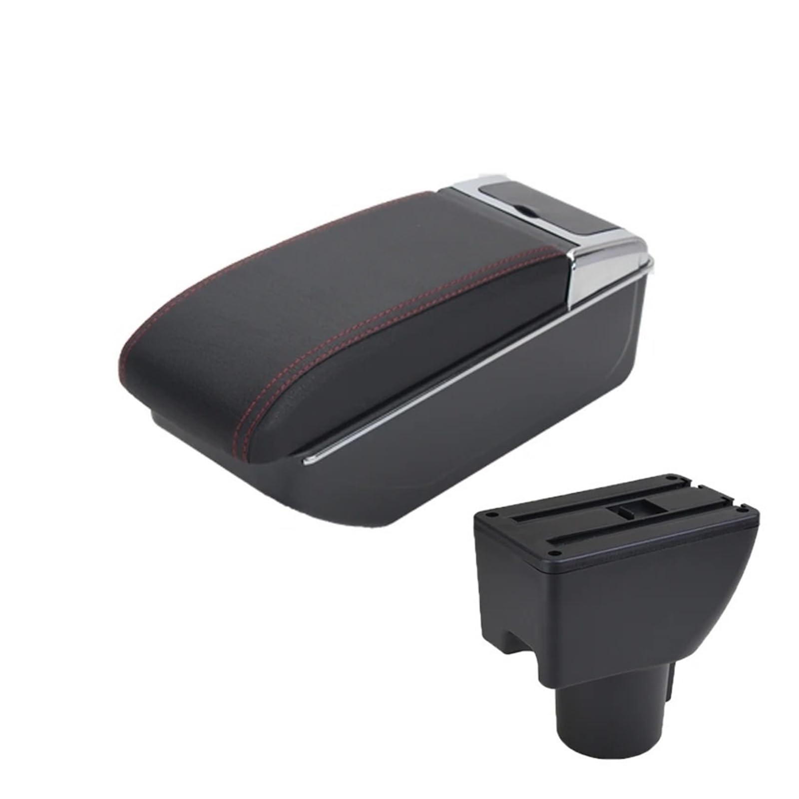 GBGWRMRYX Center Armrest Box For Hyundai For Getz Car Armrest Box Retrofit Parts Dedicated Center Storage Box Accessories Arm Rest(Red Line)