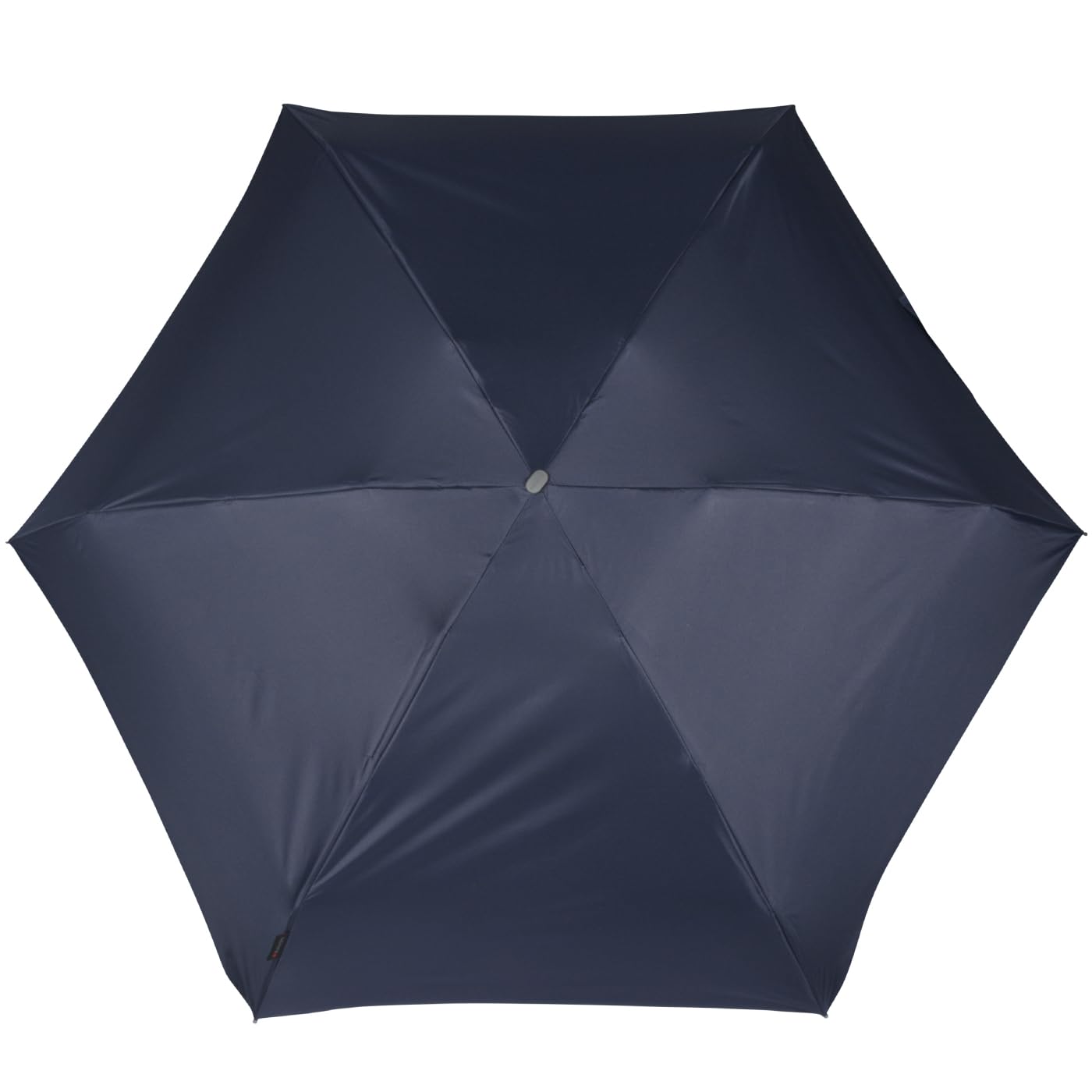 Knirps Paraguas pequeño y ligero, diseño de rayas, azul marino, revestimiento negro, protección UV, 93 cm, Compacto