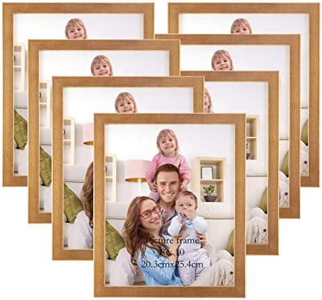 Giftgarden White 8x10 Photo Frame 7 Pack, Modern White 8 by 10 Photo Frames for Wall or Tabletop Display