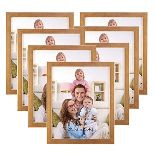 Giftgarden Antique Gold 8X10 Picture Frame 7 Pack Photo Frames 8” By 10” For Wall Or Tabletop Display #TOP7