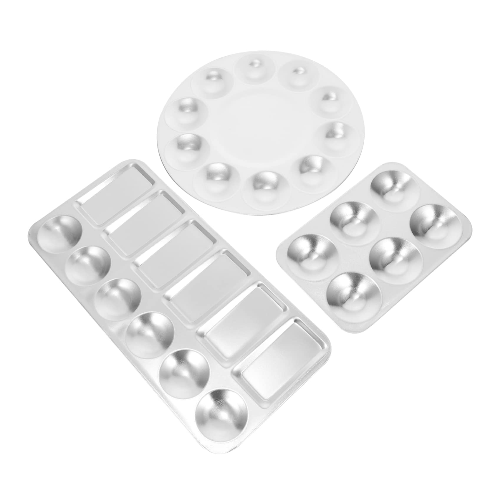 Housoutil Painting Palette Tray Set Watercolor Paint Set Aluminum Palette Sturdy Pallet for Artists