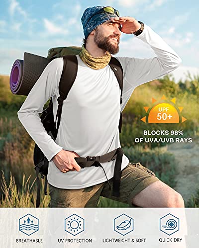 image for Roadbox Mens UPF 50+ UV Sun Protection Shirts Outdoor Long Sleeve SPF 