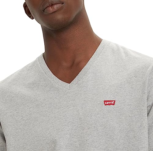 Levi's Herren Original Housemark V-Neck T-Shirt, Mid Tone Grey Heather, L – Ansicht 4
