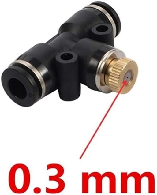 Garden Sprinkler Watering Sprayer 1/4" Slip Lock Quick Connector Interface Atomization Nozzles 0.3mm 0.5mm Optional Orifice ion Cooling Sprayers 40 Sets (Color : With 0.3mm nozzle)