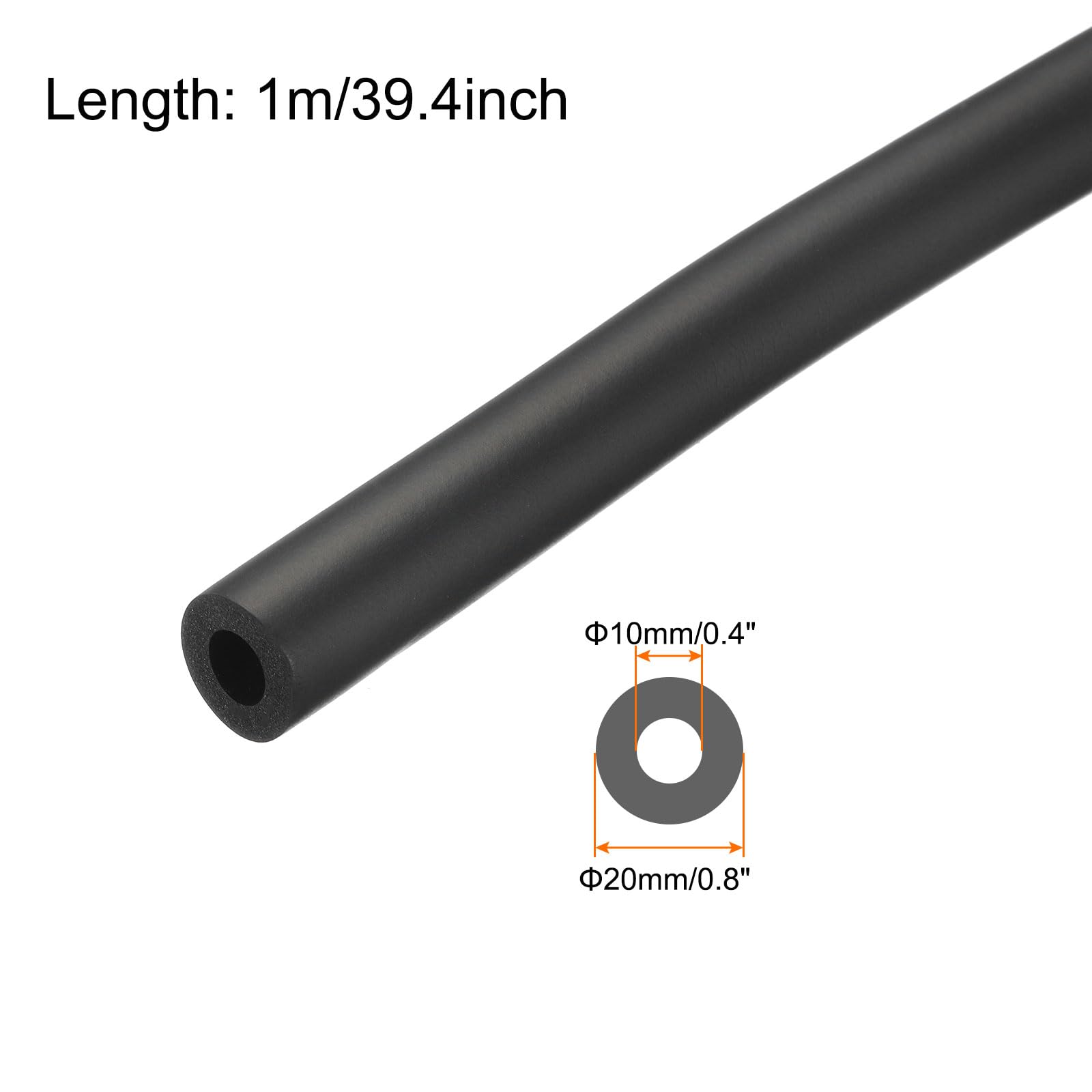 Rebower 10mm ID Pipe Insulation Tubing 5mm Thick Heat Preservation Foam Tube - Image 2