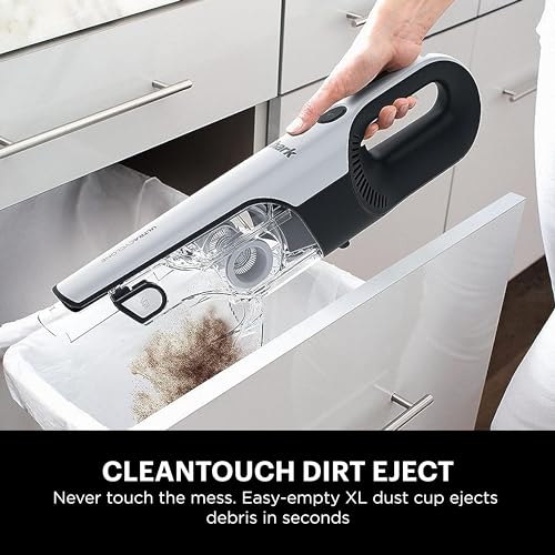 Shark CH963AMZ 2-in-1 Pet Pro Cordless Handheld Vacuum Ultracyclone System, Lightweight and Portable for Car and Home, Rechargeable, Washable Filter, XL Dust Cup, Crevice Tool & Scrubbing Brush, White