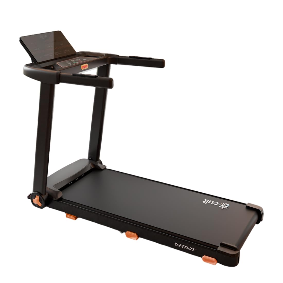 FITKIT by Cult FT98Carbon BLDC Motorized Treadmill (4HP Peak) | 100Kg Max Weight Capacity for Home Gym Equipment