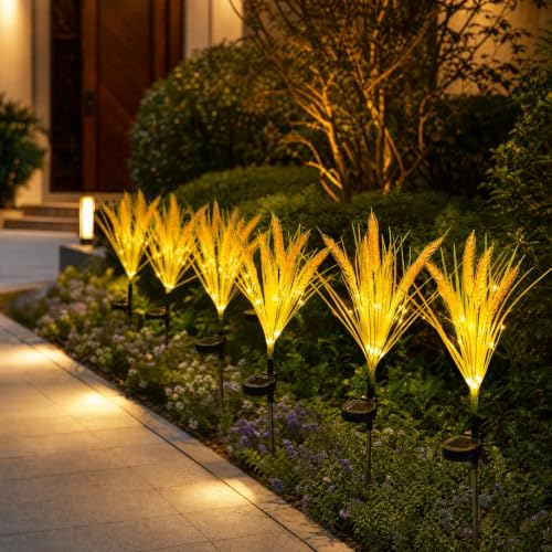 2Pc Christmas Decorations Outdoor Solar Rice Spike Pathway Light Fall Decor - image 6