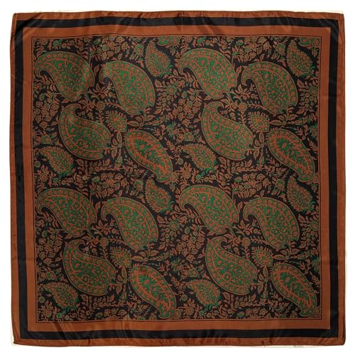 Stlvoll 43” Large Square Satin Head Scarf for Women Silk Scarfs Hair Bandanas Like Neck Scarf Hair Sleeping Wraps2