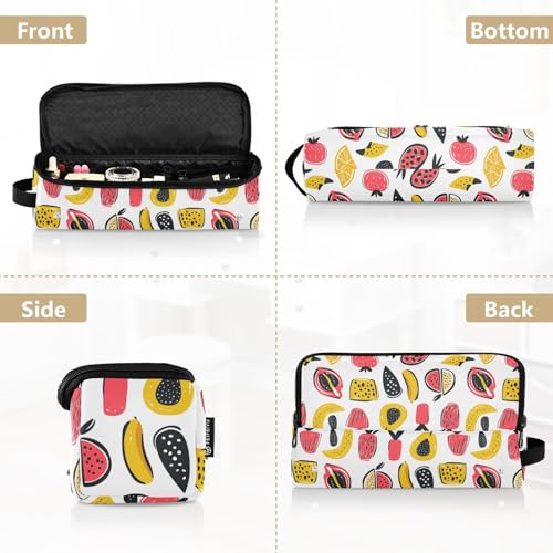 Bolsa de viaje con diseño moderno de mármol para herramientas de cabello, resistente al calor, para planchas, rizadores y accesorios de cuidado capilar, organizador portátil miniatura 5