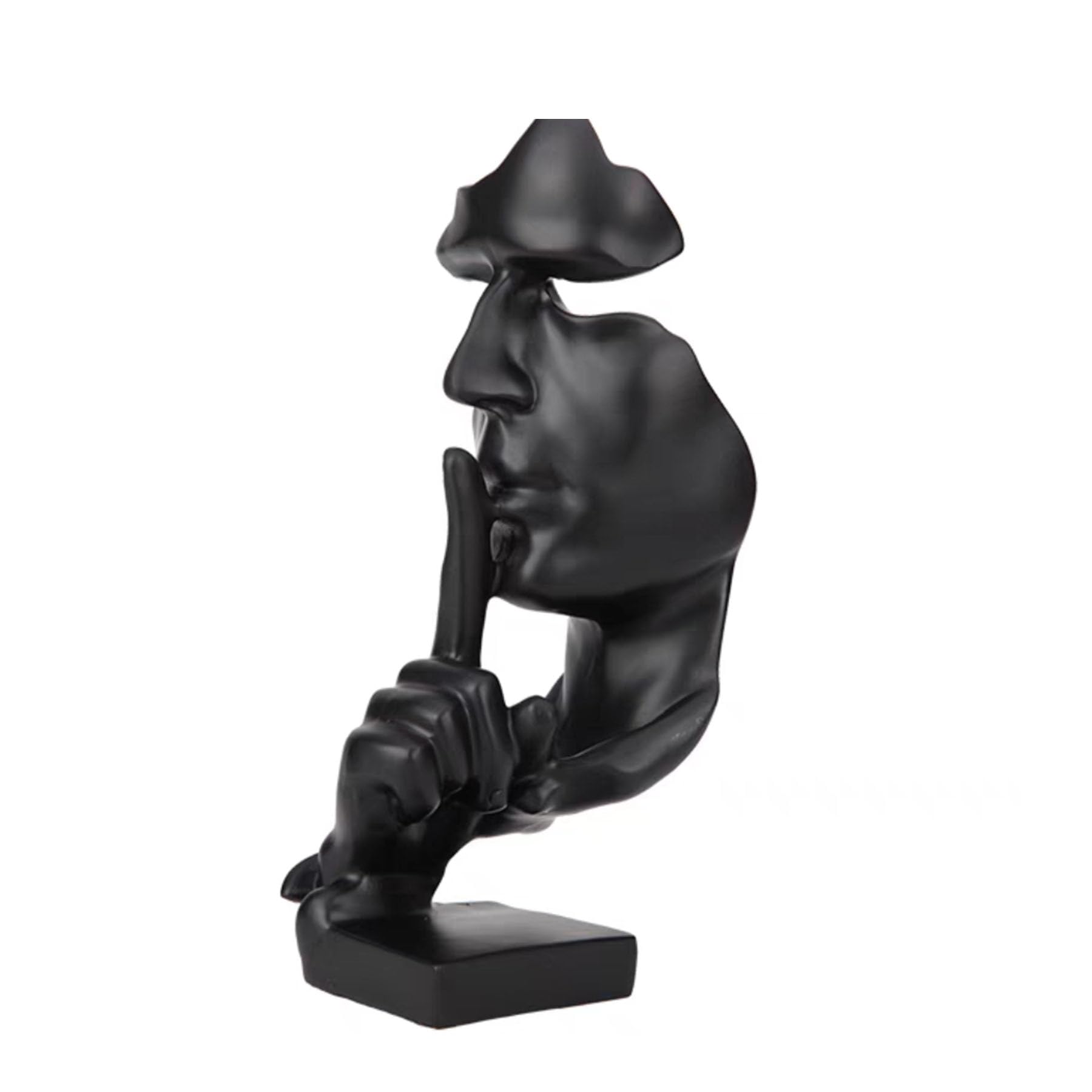 Moaobooh Escultura Decoración,Moderna Minimalista Abstracta Escultura Artesanía Decoración Sala de Estar Armario Vino Dormitorio Habitación Decoraciones Oficina (Negro)