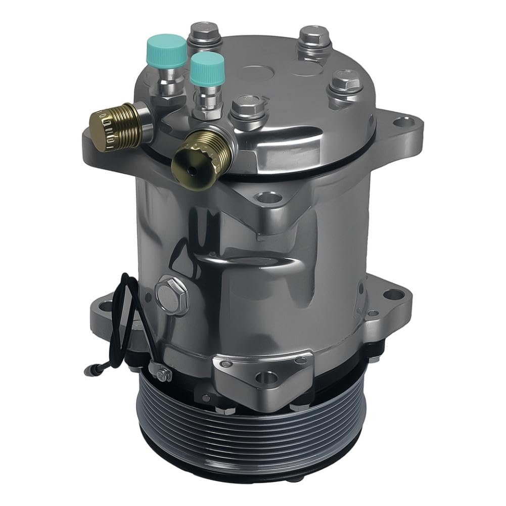 Air Conditioning Compressor for Sanden 508 Serpentine Belt Silver 8-Groove