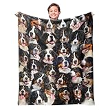WIFILLET Bernese Mountain Dog Blanket, Soft Fleece Throw Blanket for Couch Bed Sofa, Cozy Bernese Mountain Gifts for Women Kids Adults, Plush Dog Lover Blanket Home Decor, 40"x50"