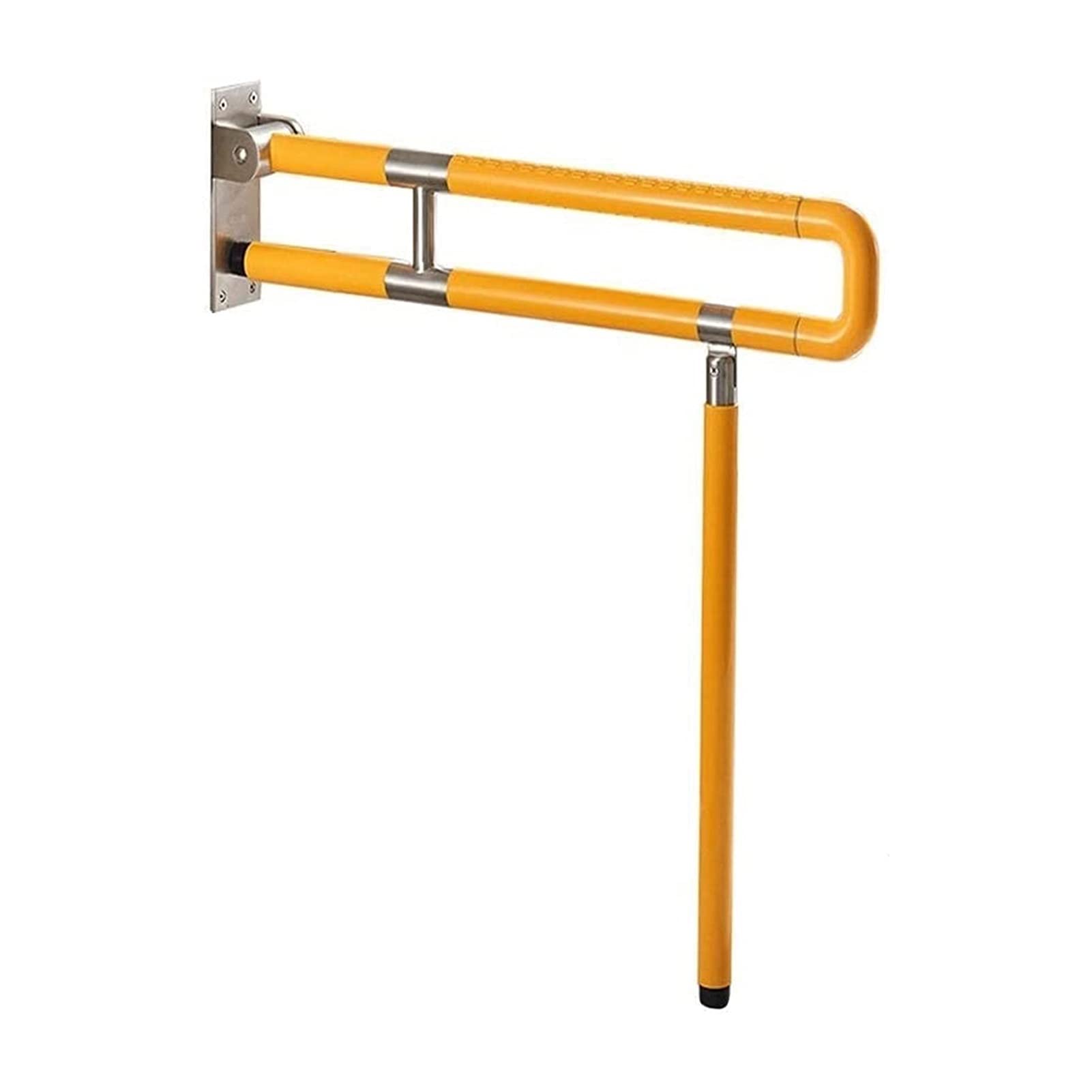 FKXSXAZ Bathroom Grab Bar, Stainless Steel U-Shaped Safety Bar Pregnant Women Elderly Disabled Handrail Anti-Slip Guardrail Anti-slip Bar(Yellow,75cm)