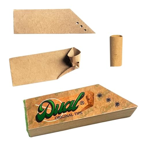 Dual Original Tips - [filtro de cartón para fumar] [10 libritos de 50 filtre tips][combustión lenta] [autentica fibra virgen/cruda] [Diseño patentado]