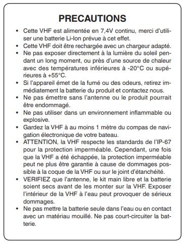 VHF Portable Orangemarine WPF 300 – Radio VHF Marine Étanche IPX7 & Flottante, 1-5 W, Batterie Li-ION 1200 mAh, Accès Canal 16