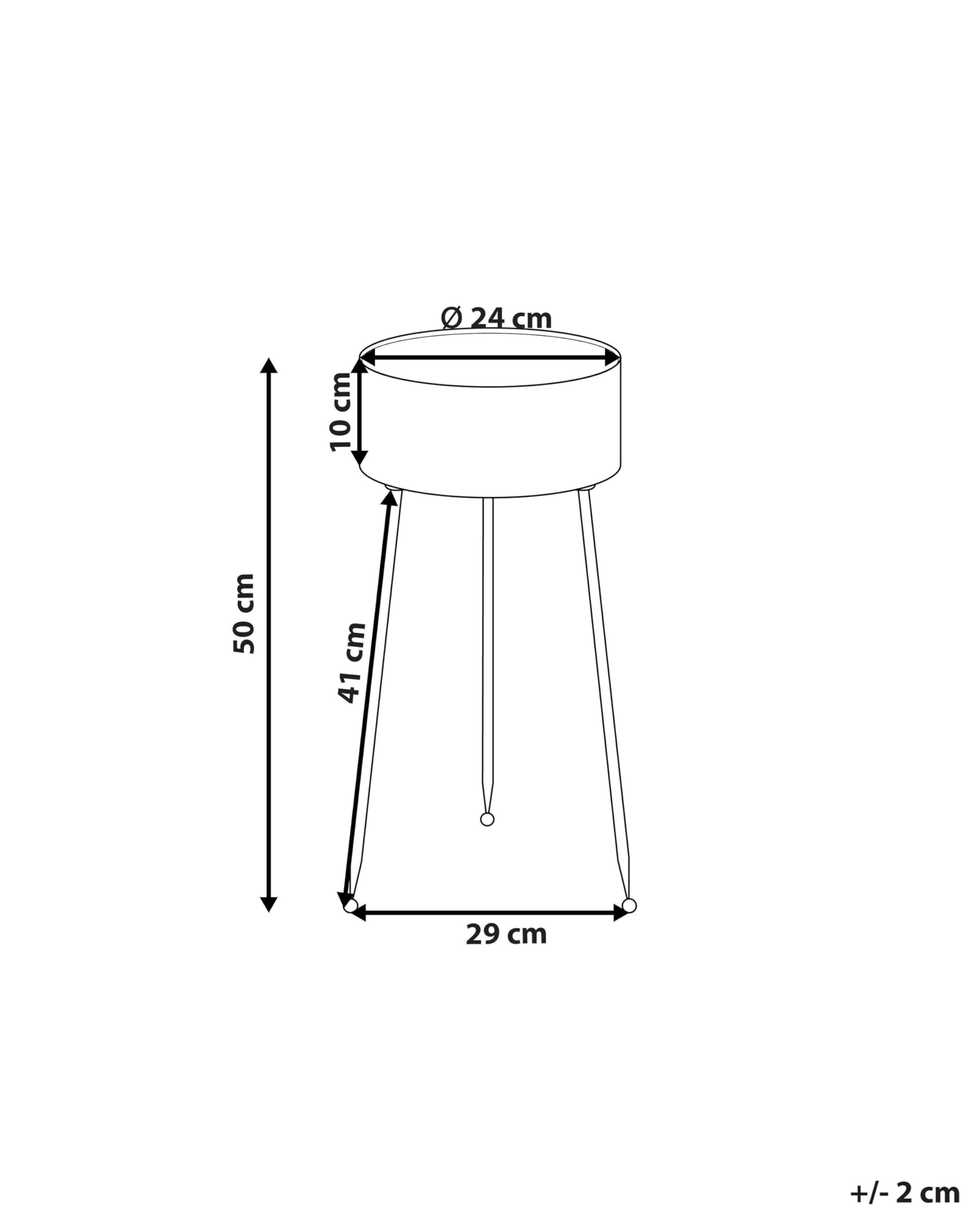 Vaso per Fiori Moderno con Piedistallo 29 x 26 x 50 cm in Metallo Nero