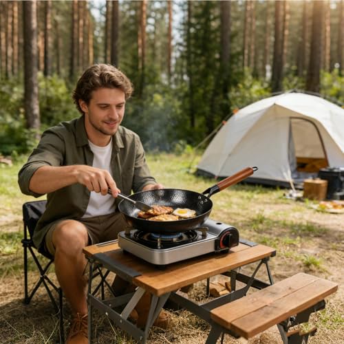 Poêle à frire et sauteuse de cuisson multi-usage pour cuisine et barbecue - 3
