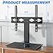 Rfiver Universal Table Top TV Stand TV Base Replacement for Most 27-60 Inch LCD LED Flat Curved Screen TVs Holds up to 88lbs, Height Adjustable TV Mount Stand with Tempered Glass Base, VESA 400x400mm