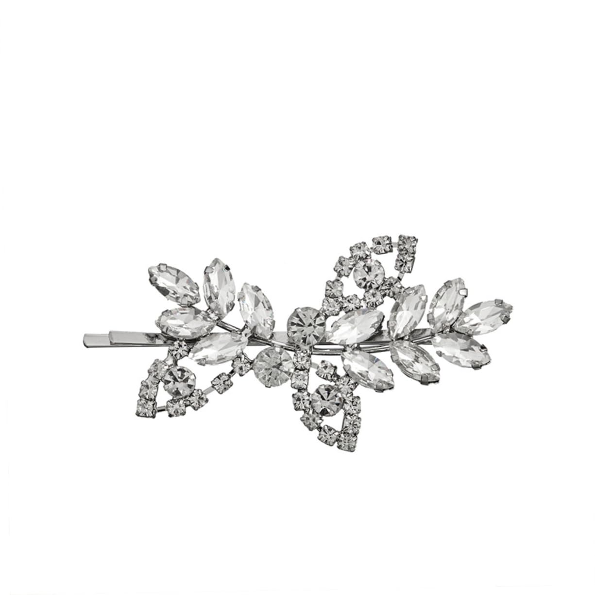 Didiseaon Juego De 3 Horquillas Con Diamantes De Imitación Para Boda Con Flores De Cristal Para Novia Decoración Para El Cabello 2 Unidades X 3