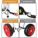 LANGWEI Canoe Kayak Trolley, Removable Wheels Cart, Portable Lightweight Foldable Boat Kayak Carrier Canoe Dolly Tote Trolley Transport Trailer