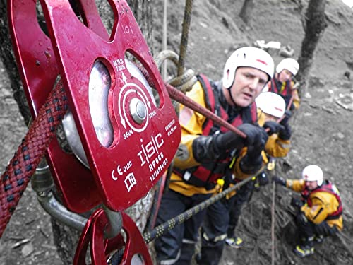 ISC 70kN MBS Large Single Prusik Minding Aluminium Rigging Pulley (max 16mm rope), RED | BUSHINGS - Image 2