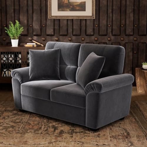 Image of Anderson 3+2+1 Seater Fabric 5 Seater Sofa Set for Living Room | 5 Seater Sofa | Luxurious Sofa |Modern Sofa Set 5 Seater | Premium fabric Sofa 5 Seater Dark grey Color (Dark Grey Fabric, 3+2 Seater)