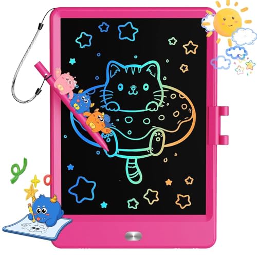 Image of TEKFUN 8.5 Inch Writing Board Children, Toy from 3 4 5 6 7 Years Old Boy Girl, Gifts for Girls and Boys, Back to School Season Gift, Birthday Gift, Children's Toy (Rose Red)