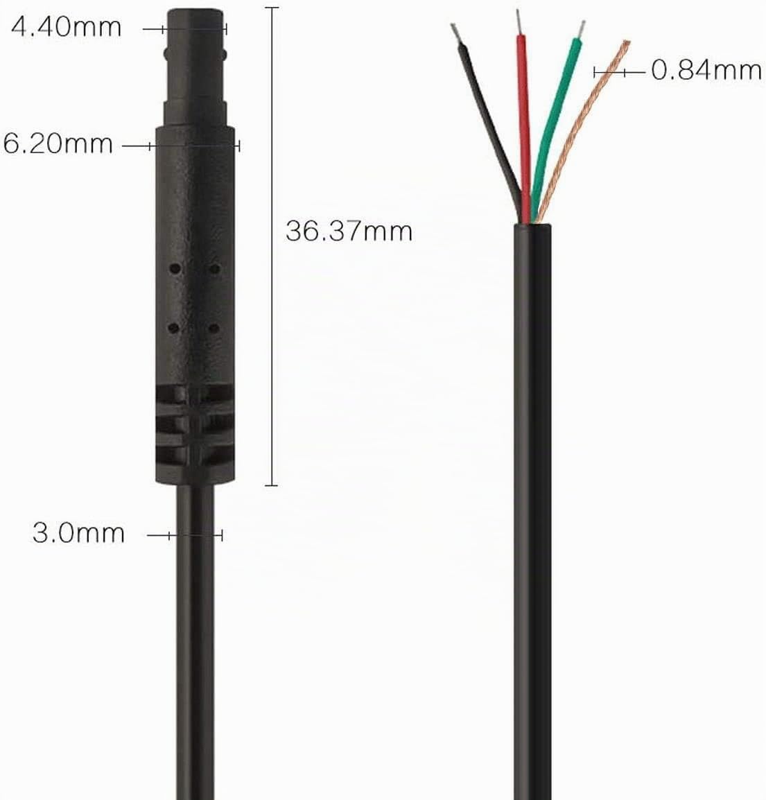 WOLFBOX 15m längeres Rückfahrkamera-Verlängerungskabel für i17 / i07 / G840S / G840H / G900 / G930 / G850 / G850PRO / G900PRO Version mit 2,5 mm Klinkenstecker (4-polig) für Rückspiegel-Dashcam