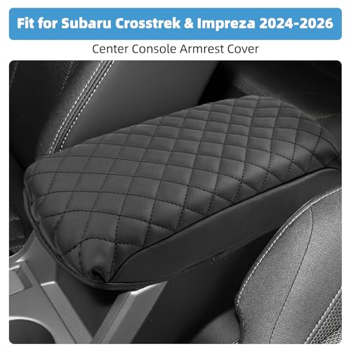 Image of Center Console Armrest Cover for Subaru Crosstrek & Impreza 2024 2025 2026 Fully Covered Anti-Scratch Protector Interior Accessories